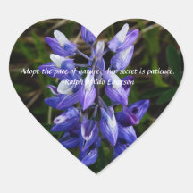 Wild Lupine wildflower heart sticker