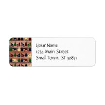 Wild Moose Wolf Wilderness Mountain Cabin Rustic Custom Return Address Labels
