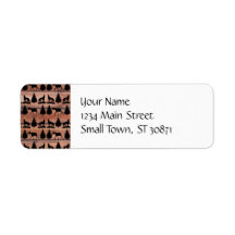 Wild Moose Wolf Wilderness Mountain Cabin Rustic Custom Return Address Label