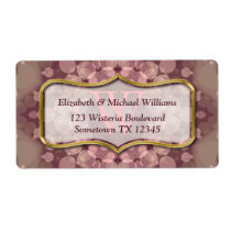 Wild Mushroom Monogram Large Address Labels