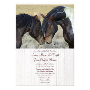 Wild Mustang Horses Wedding Invitations