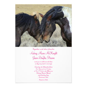 Wild Mustang Horses Wedding Invitations