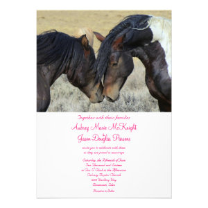 Wild Mustang Horses Wedding Invitations