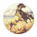 Wild Mustangs Fridge Magnet