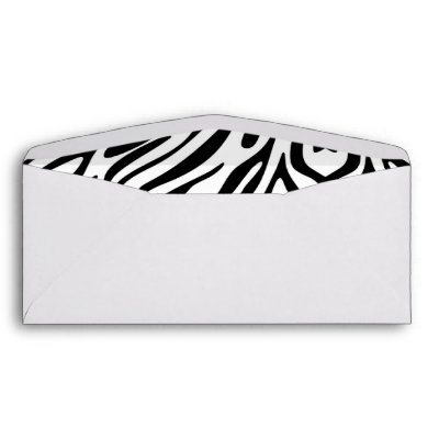 Wild Nights Zebra Print Custom #10 Envelopes