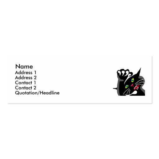 Wild Ninja Cat Business Card Templates (front side)