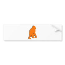 Wild Orangutan Great Ape Monkey Silhouette bumper stickers by inquester Wild Orangutan Great Ape Monkey Silhouette bumper stickers