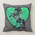 Wild Peaceful Horse! Throw Pillow
