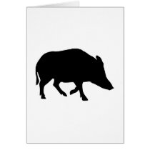 Wild pig - boar greeting card