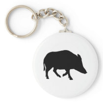 Wild pig - boar keychain