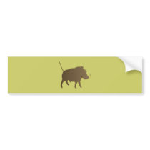 Wild pig wildly boar bumper sticker
