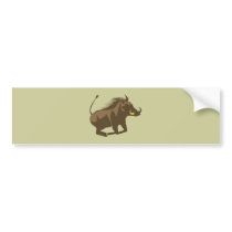 Wild pig wildly boar bumper sticker