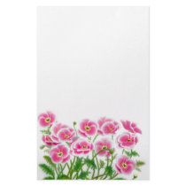 Wild Pink Poppies Stationery
