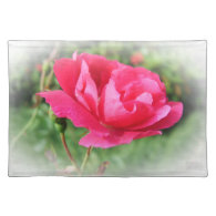 wild pink rose flowers placemats