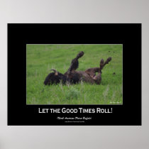 Wild Plains Bufffalo Rolling Wildlife (small size) Print
