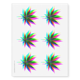 Wild Plant Leafs - neon colored   your ideas Temporary Tattoos