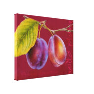 Wild plum - Prunus domestica canvas art (rich red) wrappedcanvas
