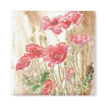 'Wild Poppies' Magnet by picklelillysdad 'Wild Poppies' Magnet