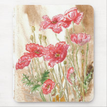 'Wild Poppies' Mousepad