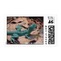 Wild Postage - green lizard postage