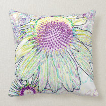 Wild Purple cone flower pillows