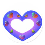Wild Purple Heart Round Sticker