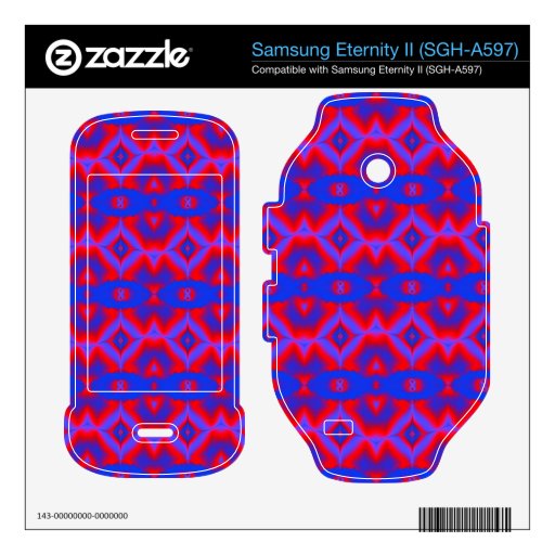 wild red blue abstract pattern samsung eternity II skin