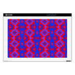 wild red blue abstract pattern skin for 17" laptop 
