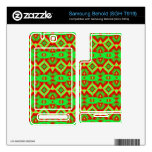 wild red green abstract pattern decal for samsung behold