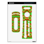 wild red green abstract pattern decals for the xbox 360