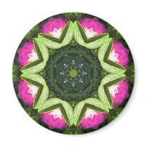 Wild Rose Lotus Mandala Magnets