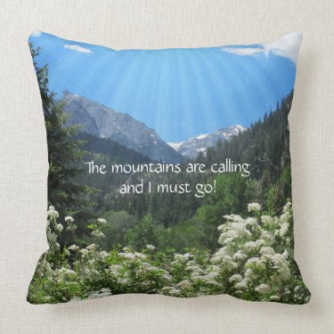Wild Rose Mountain View Pillow