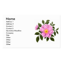 Wild Rose Profile Card Business Card Template