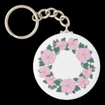 Wild Rose Wreath Keychain keychains