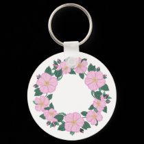 Wild Rose Wreath Keychain