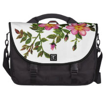 Wild Roses Laptop Messenger Bag