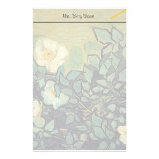 Wild Roses, Vincent van Gogh. Custom Stationery