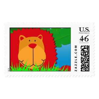 Wild Safari **Lion, Custom Postage stamp