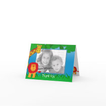 Wild Safari Photo Template Thank You Card by tanyapecora Wild Safari Photo Template Thank You Card