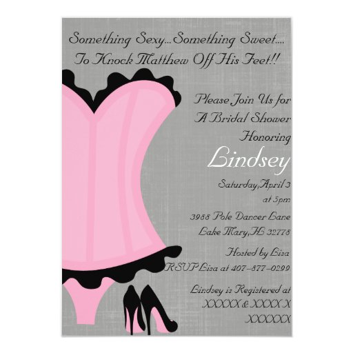 Wild And Sexy Bridal Shower Invitation Zazzle 1355