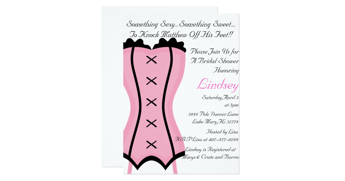 Wild And Sexy Bridal Shower Invitation Zazzle