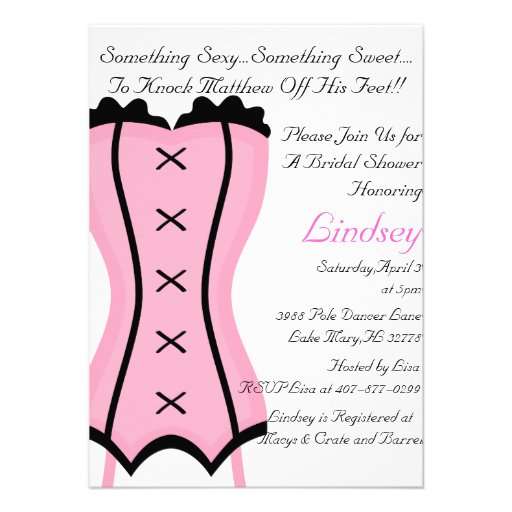 Wild And Sexy Bridal Shower Invitation 4 5 X 6 25 Invitation Card Zazzle