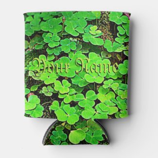 Wild Shamrocks Personalized St. Pat's Can Cooler