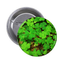 Wild Shamrocks Pinback Buttons