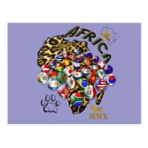 Wild Soccer Celebration Safari style futbol gifts Postcards