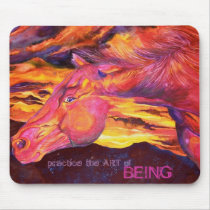 Wild Stallion Horse Psychedelic Inspirational mousepads