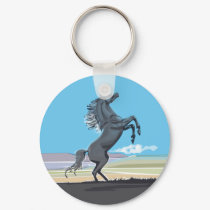 Wild Stallion keychains by tshirtsatfirstsite Wild Stallion keychains