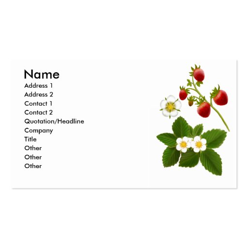 Wild Strawberries Profile Card Business Card (front side)