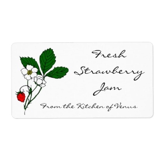 Wild Strawberry Custom Canning Labels