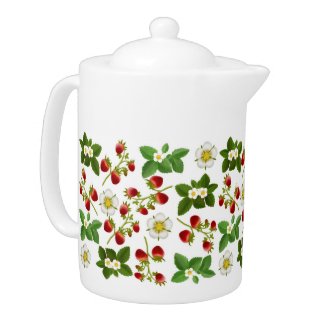 Wild Strawberry Garden Teapot teapot
